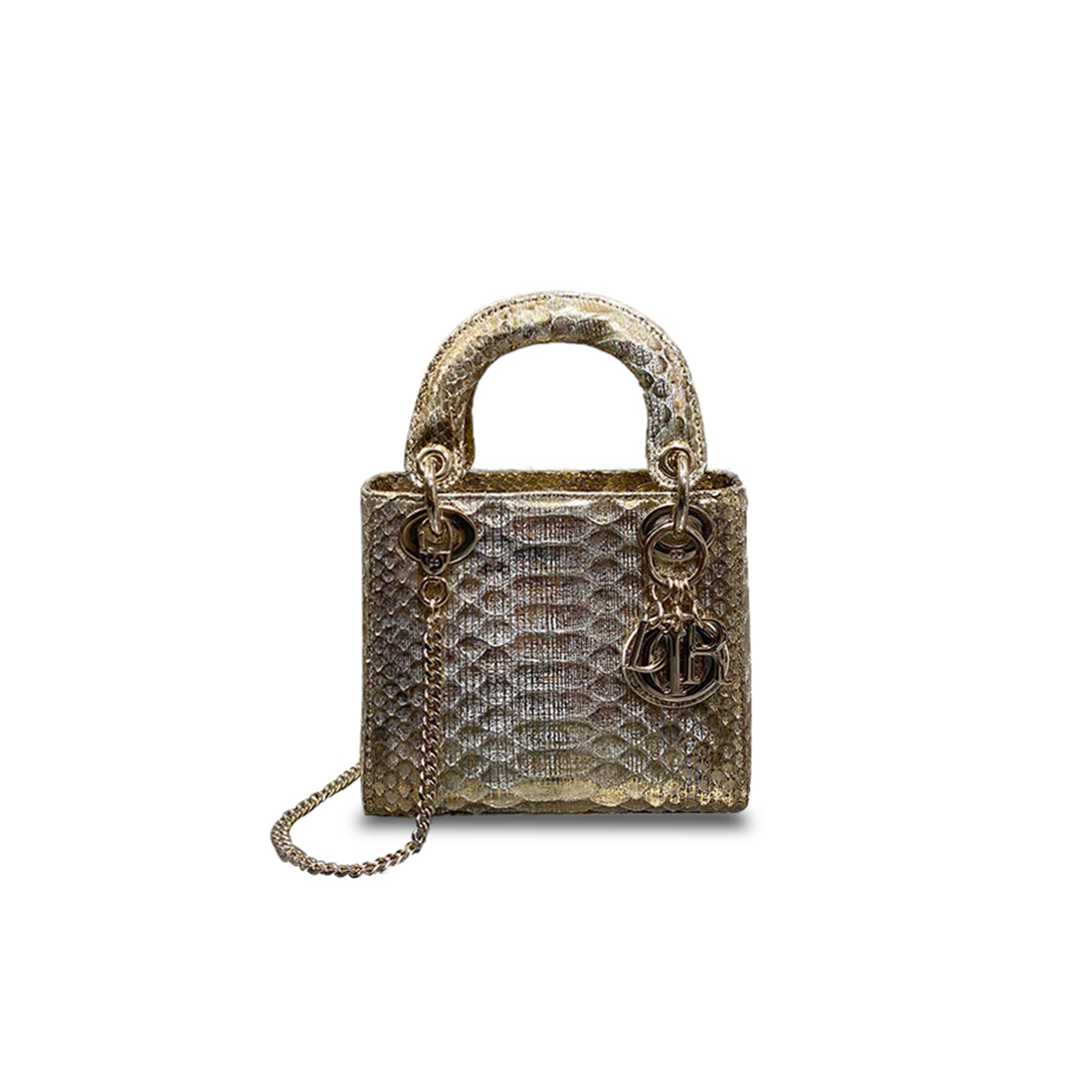 D*or snakeskin mini lady D*or bag  (17*15*7cm)